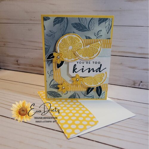 More Encouragement for You to Use the Sweet Citrus Bundle to Construct 1 Lemony You’re Too Kind Card