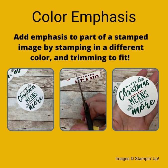 tip on how you can add color to words in a stamp easily