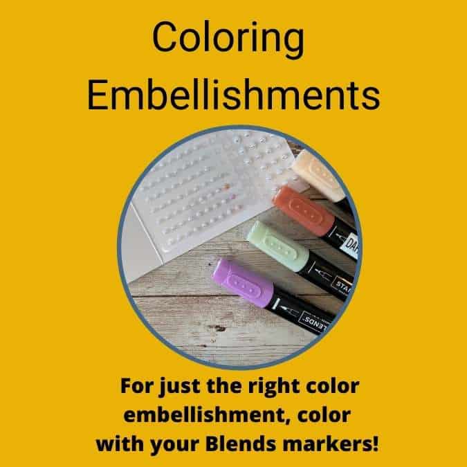 tip on how to color embellishments for custom color matching