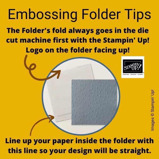 tip about proper usage of the embossing folders