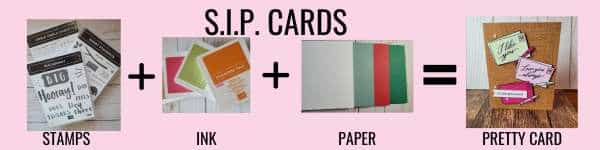 graphic for beginner card makers using stamps ink and paper