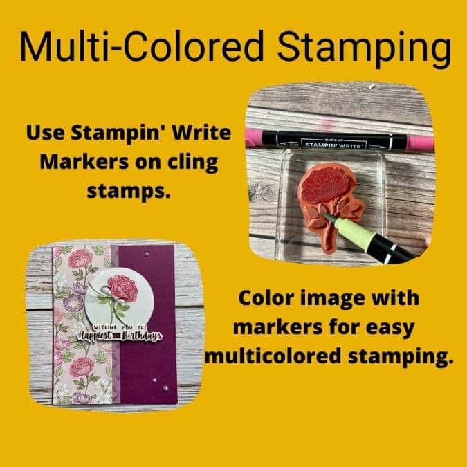tip on how to use your stampin' write markers to color rubber stamps