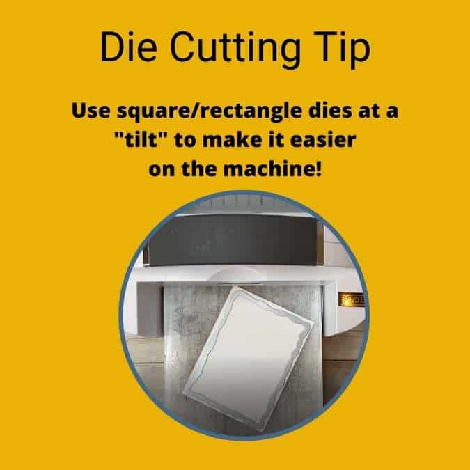great idea to tilt your dies for smoother operation of die cutting machine