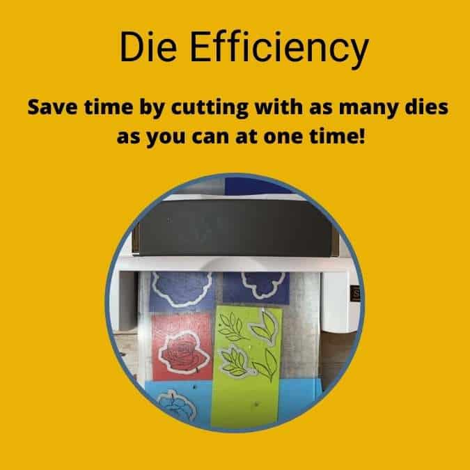 be efficient with die cutting as much as you can in one pass