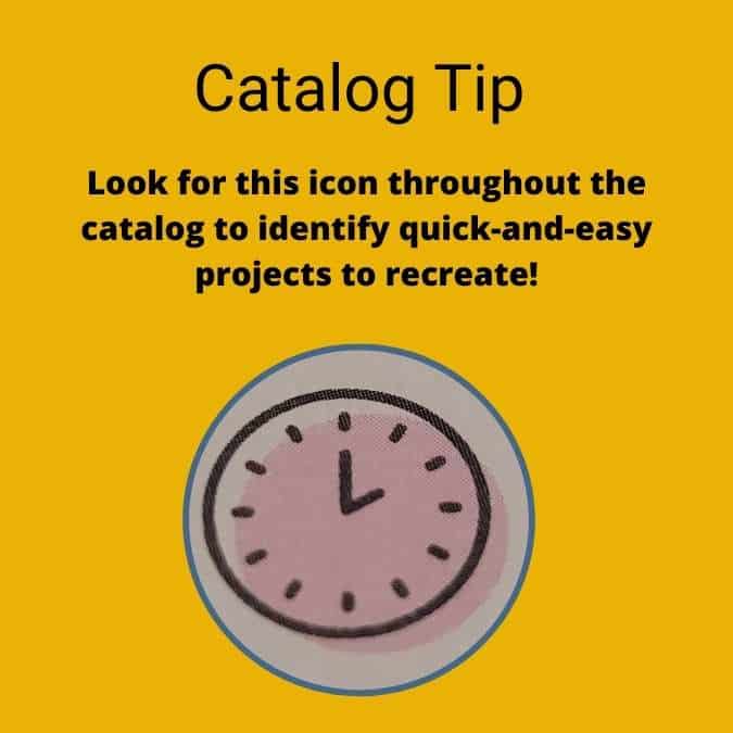 annual catalog symbol for quick and easy projects