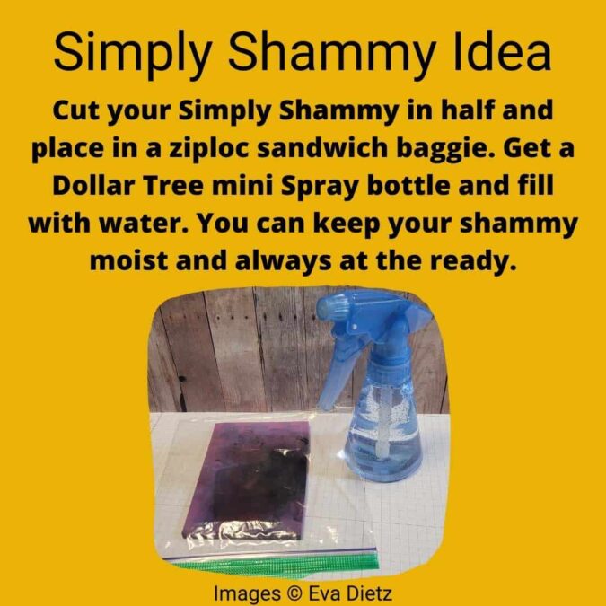 a tip about having an easy way to use your simply shammy