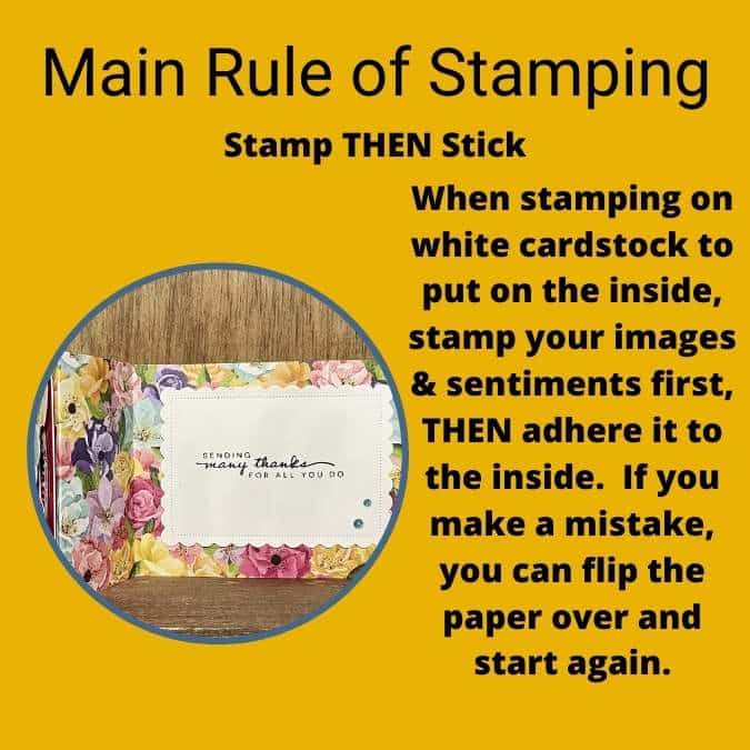 tip on how to use both sides of y our cardstock if you need to