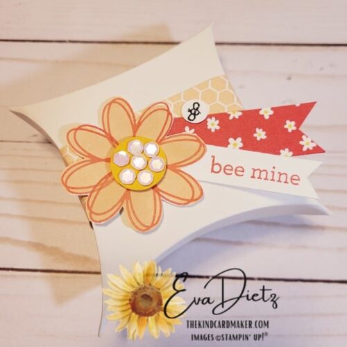 Extra Sweet Bee Mine Square Pillow Treat Box to Create