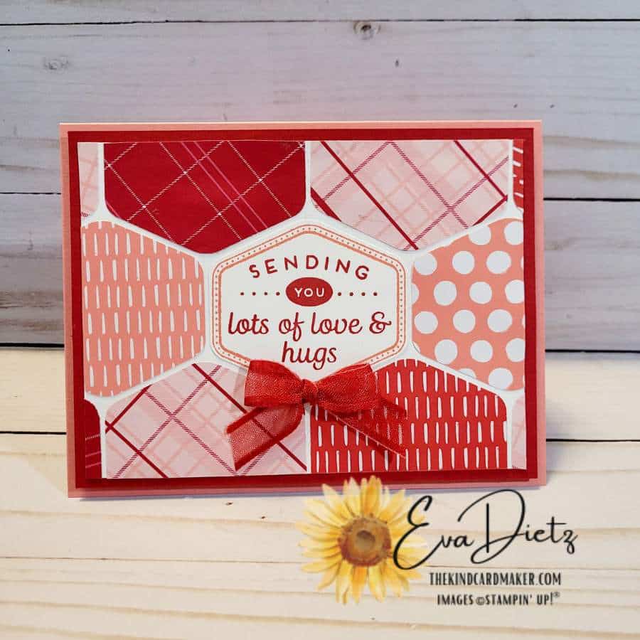 Create 2 Fun Valentine Cards Made with Heartfelt Hexagons Punch & Most Adored Designer Paper