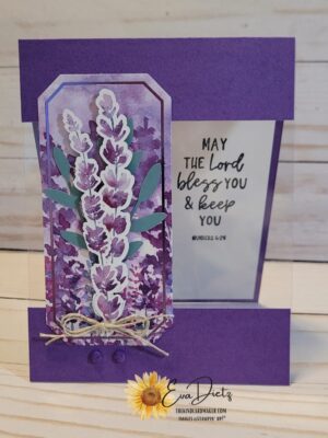 Scripture Easel Card using Clear Window Sheet and pieces from January 2024 Paper Pumpkin Kit