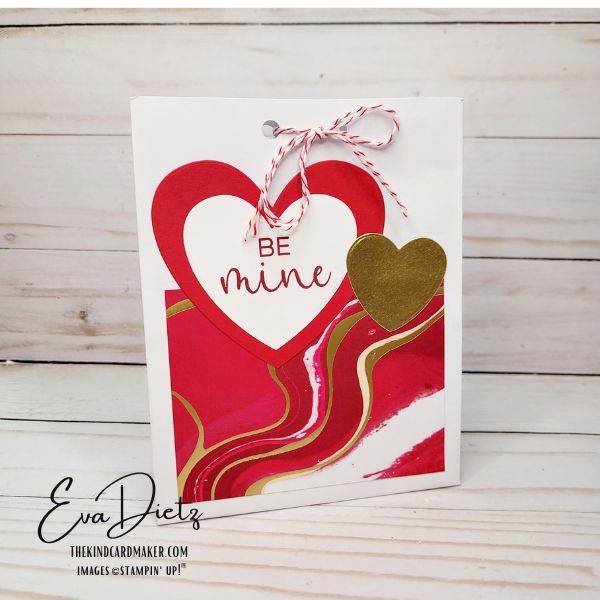 Hearts of Elegance Valentines small Gift Bag made by Eva Dietz, Independent Stampin' Up! Demonstrator, January 2025