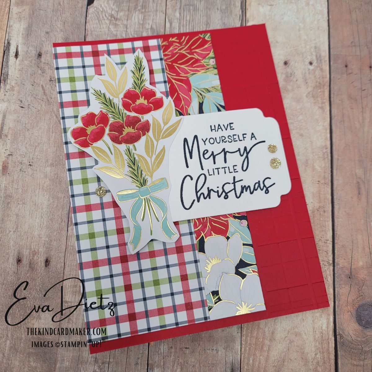Fun Fold Christmas Card using Traditions of Christmas Designer Series Paper