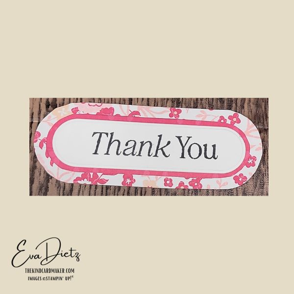 3 layer Thank You tag made with dies and a metal washer