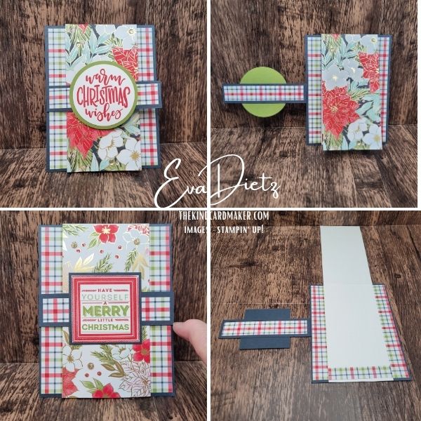 Not a Belly Band Christmas Card Fun Fold using Stampin' Up! Designer Series Paper
