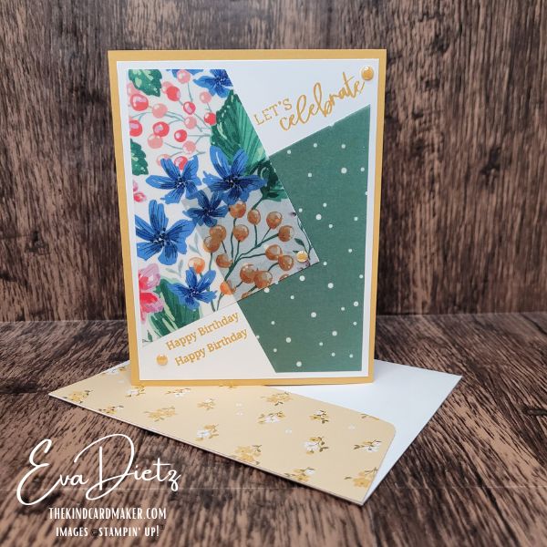 Handmade floral vellum cards featuring green patterned backgrounds and layered vellum angles.