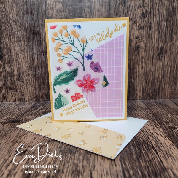 Easy handmade cards using pink patterned paper and Berry Botanical vellum layered designs.