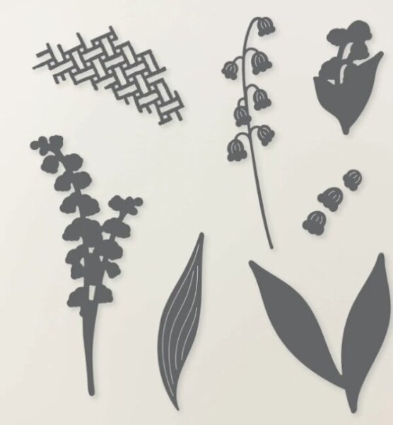 Lily of the Valley dies used in the making of this special triple z fold card.