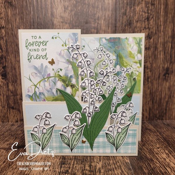 Create this Lily of the Valley Triple Z Fold Card