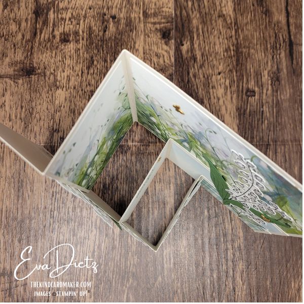 Top view showing the construction of a 6-inch Tall Triple Z Fold handmade card with layered folding sections.